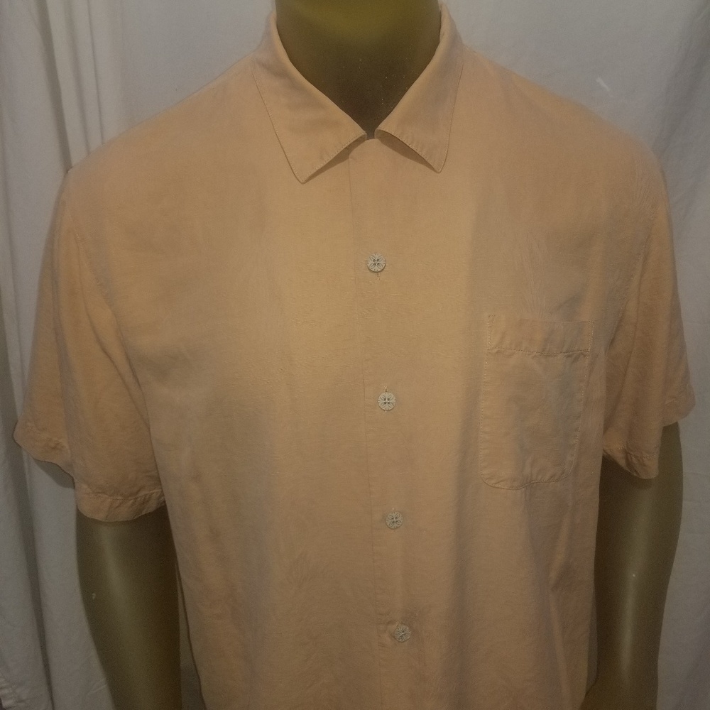 Tommy Bahana Large %100 Silk Button Front Shirt